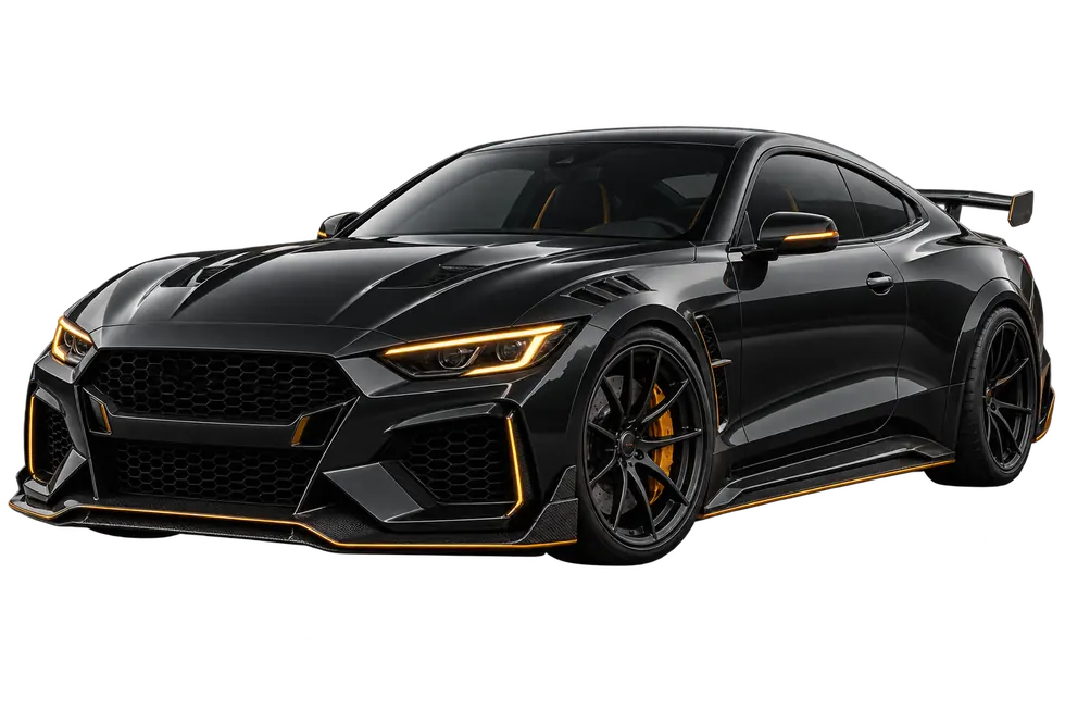 Schwarzes Sportcoupé